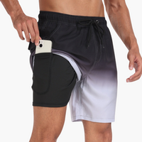 Schnelltrocknende Shorts - Herren Stretch-Shorts mit Innenslip – Grau