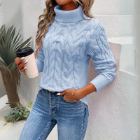 Raven - Der Pullover aus gedrehtem Strick für Damen – Blau