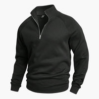 Lukas | Freizeit-Half-Zip Pullover – Schwarz