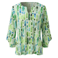 Damen Sommer Elegante Bluse – Grün