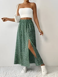 Emilia | Women'S Floral Print Split Rock – Grün