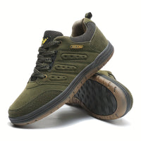 Herren Robuste Wander Schuhe | Schnüren – Olivegrün