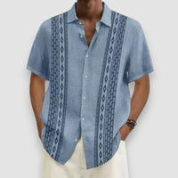 Milo | Patterned Shirt – Blau