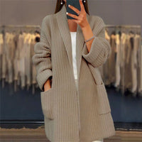 Amelie™ | Strickpullover mit Taschen – Camel