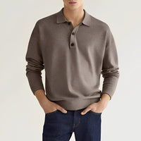 Poloshirt für Herren - Luftiges Kurzärmeliges Poloshirt für Sommer – Dunkelbraun