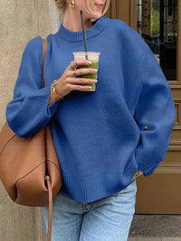Pamaraya | Müheloser, lässiger Oversize-Pullover – Marine