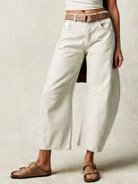 Sunva™ |  Barrel Jeans – Weiß