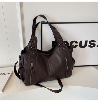 Aviana - Klassische Vintage-Lederhandtasche