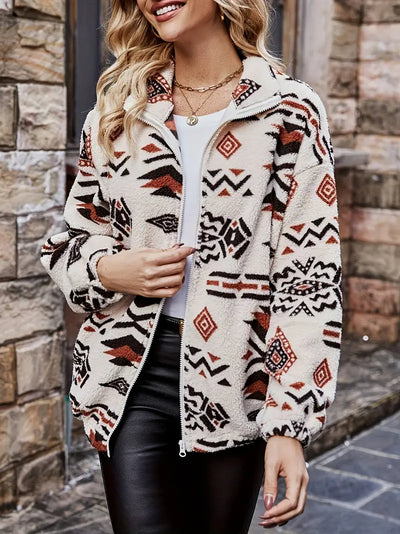 Eystira | Elegante Jacke mit geometrischem Muster
