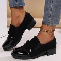 Virna - Elegante Rutschfeste Loafers Mit Schleife – Schwarz