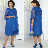 Elina | Stilvolles Damen Midikleid lässig-elegant – Blau