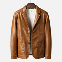 Heinz - Vintage Leder Jacke – Braun