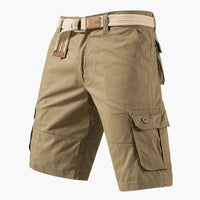 Herren Cargo Shorts mit Reißverschluss und vielen Taschen – Armygelb