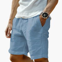 Herren Sommer Shorts mit Gummibund und Kordelzugverschluss – Blau