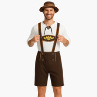 Traditionelles Trachtenset Outfit für Herren - Oktoberfest 2025 – Dunkelbraun
