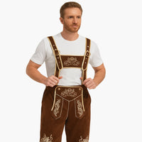 Vintage Trachten Lederhose für Herren - Oktoberfest 2025 – Braun