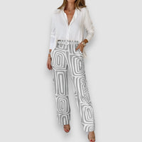 Olivia | Stilvolles Zweiteilige-Set – Grau
