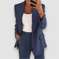 Elsa | Eleganter Blazer+Hose Business Set – Marine