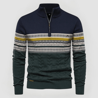 FINN - PULLOVER MIT HALBEM REISSVERSCHLUSS – Marine
