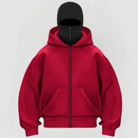 ULRICH - PULLOVER MIT INTEGRIERTER BALACLAVA – Rot