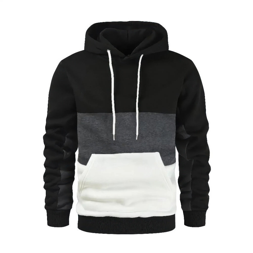 Teri | Herren Freizeit Fleece Patchwork Hoodie