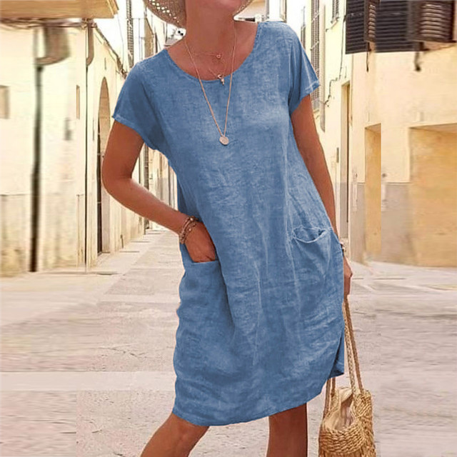 Kim® | Stilvolles Leinenkleid
