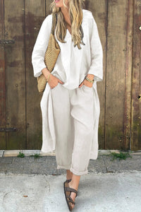 Aveline™ – Luftiges Zweiteiler-Set mit femininer Eleganz – Weiß