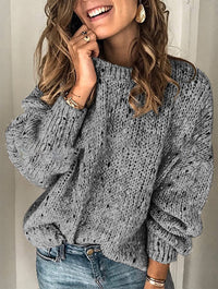 Monique - Wendbarer Strickpullover – Grau