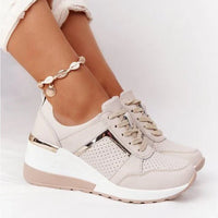 EDITH - SPORTSCHUHE MIT PLATEAU-SOHLE – Beige