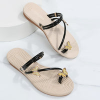 Chloa Boho Sandalen | Sommerliche Strandsandalen für Frauen – Schwarz