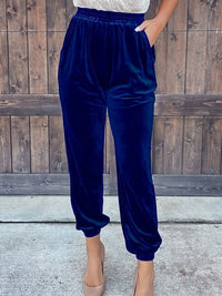 NOVA - Samt-Hosen – Blau