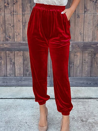 NOVA - Samt-Hosen – Rot