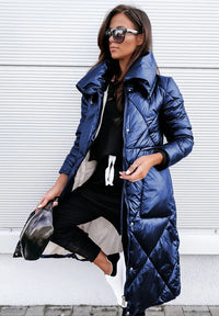 Bawol | Baumwollene gesteppte Parka-Jacke – Blau