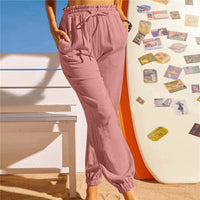 OLIVE - Hose mit Kordelzug – Rosa