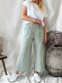 REMI - Hose mit elastischer Taille – Grün