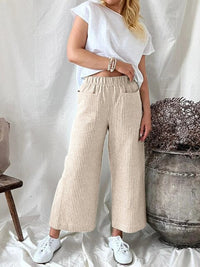 REMI - Hose mit elastischer Taille – Beige