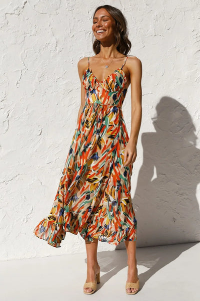Jenela - Sommerliches rückenfreies Kleid