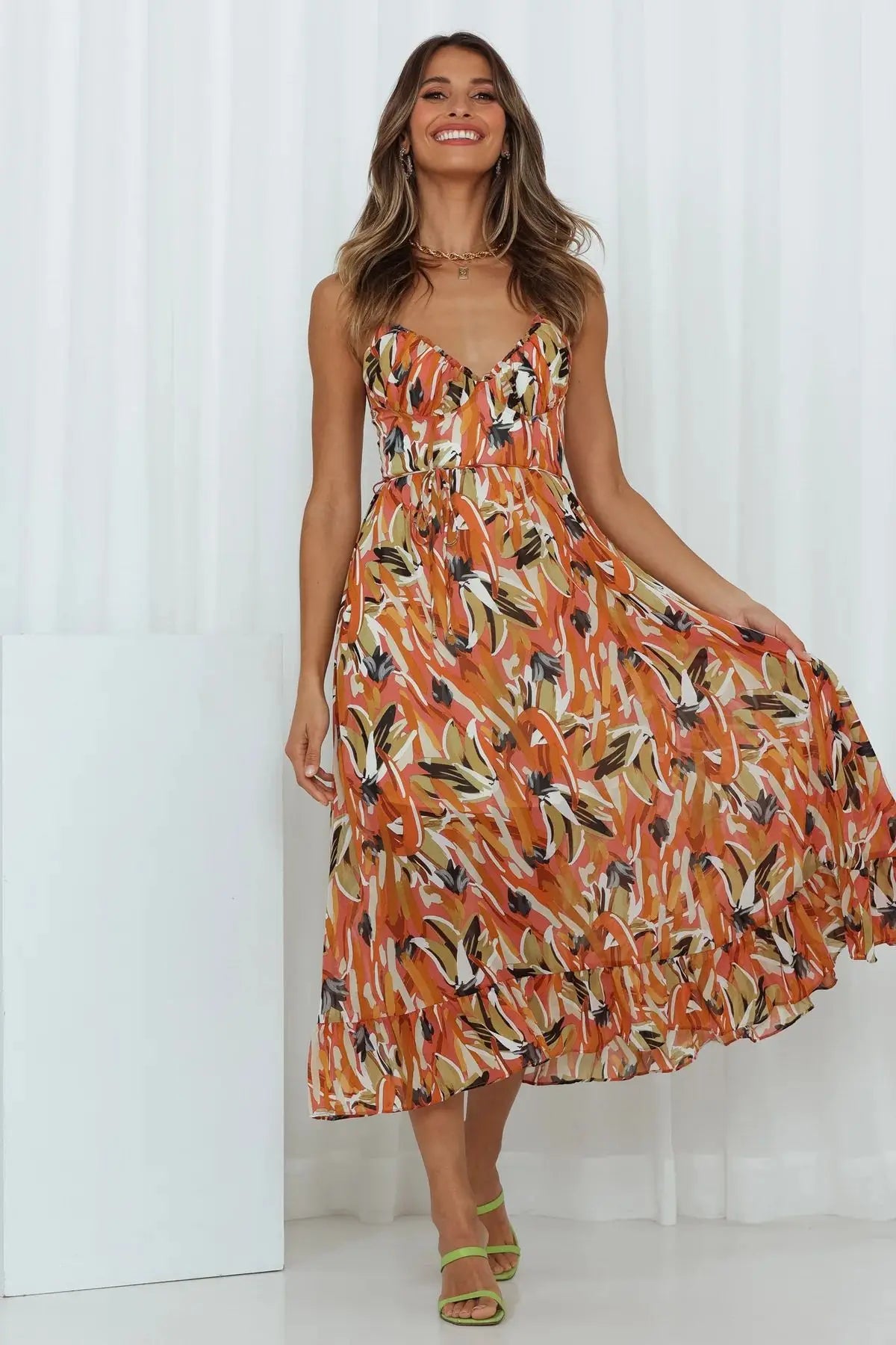 Jenela - Sommerliches rückenfreies Kleid