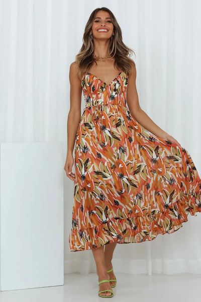 Jenela - Sommerliches rückenfreies Kleid