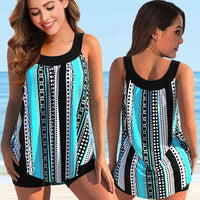Tankini für Damen - Eleganter Badeanzug für den Sommer 2024 – 8326-schwarz