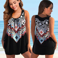 Tankini für Damen - Eleganter Badeanzug für den Sommer 2024 – 8338-schwarz
