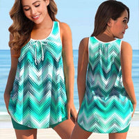 Tankini für Damen - Eleganter Badeanzug für den Sommer 2024 – 8360-grün