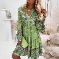 Heidi-Mode | Lässiges Kleid Mit Rüschen – Grün
