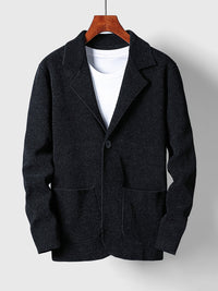 Edoardo | Stretch-Strick-Blazer – Schwarz