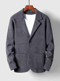 Edoardo | Stretch-Strick-Blazer – Grau