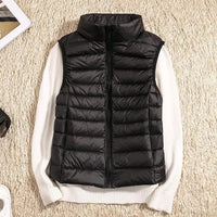 Steppweste für Damen - Superleichte ärmellose Sommerjacke – Schwarz