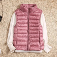 Steppweste für Damen - Superleichte ärmellose Sommerjacke – Rosa