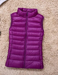 Steppweste für Damen - Superleichte ärmellose Sommerjacke – Lila