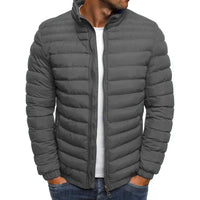 Albert™ - Streetwear-Stil Dick und Warm Reißverschluss Alltagsjacke – Grau