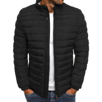 Albert™ - Streetwear-Stil Dick und Warm Reißverschluss Alltagsjacke – Schwarz